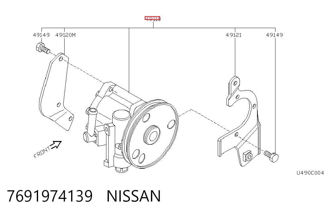 Pompa wspomagania hydraulicznego kierownicy do Nissan Primera  P11