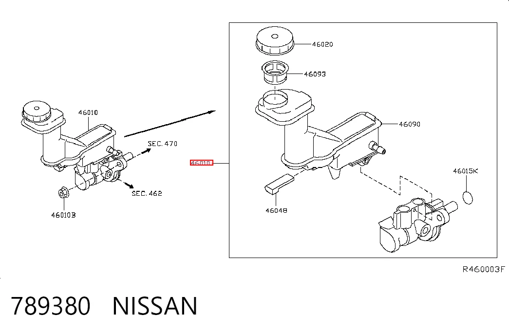Główny cylinder hamulców Nissan Qashqai II SUV (J11) (2013 - 2021) cena, od 68,22 USD