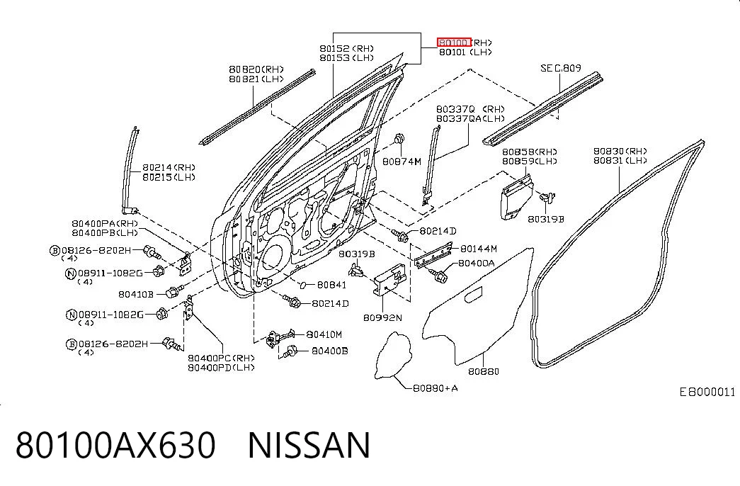 80100AX630 Nissan/Infiniti