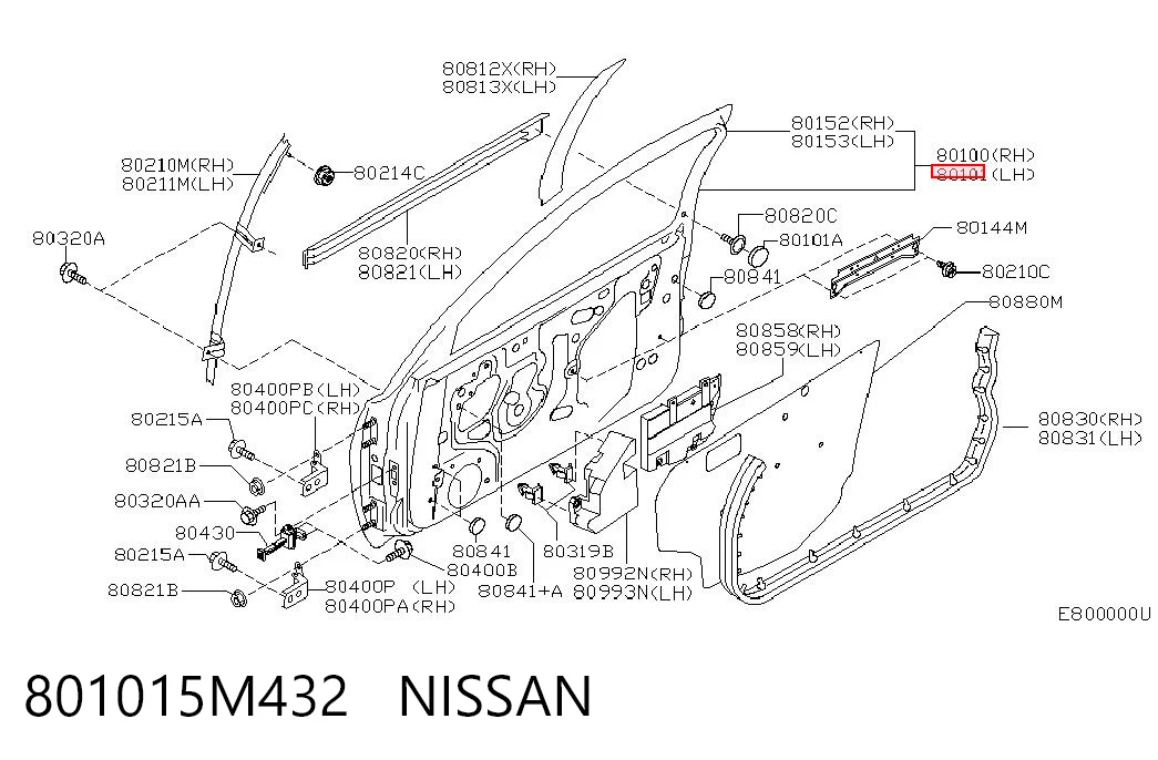 Drzwi przednie lewe do Nissan Almera II N16