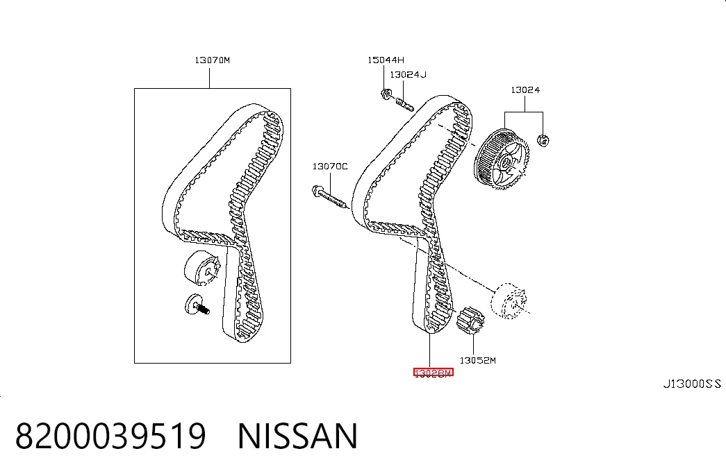 Pasek rozrządu Nissan Qashqai +2 I