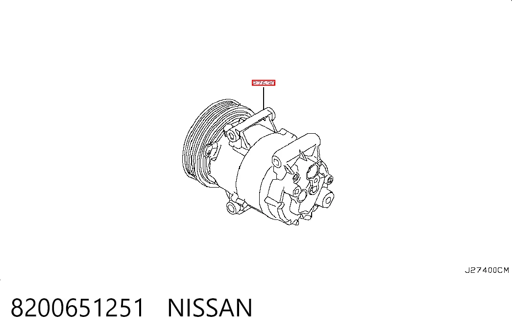 Sprężarka klimatyzacji Nissan Qashqai +2 I SUV (J10) (2007 - 2014) cena, od 66,40 USD