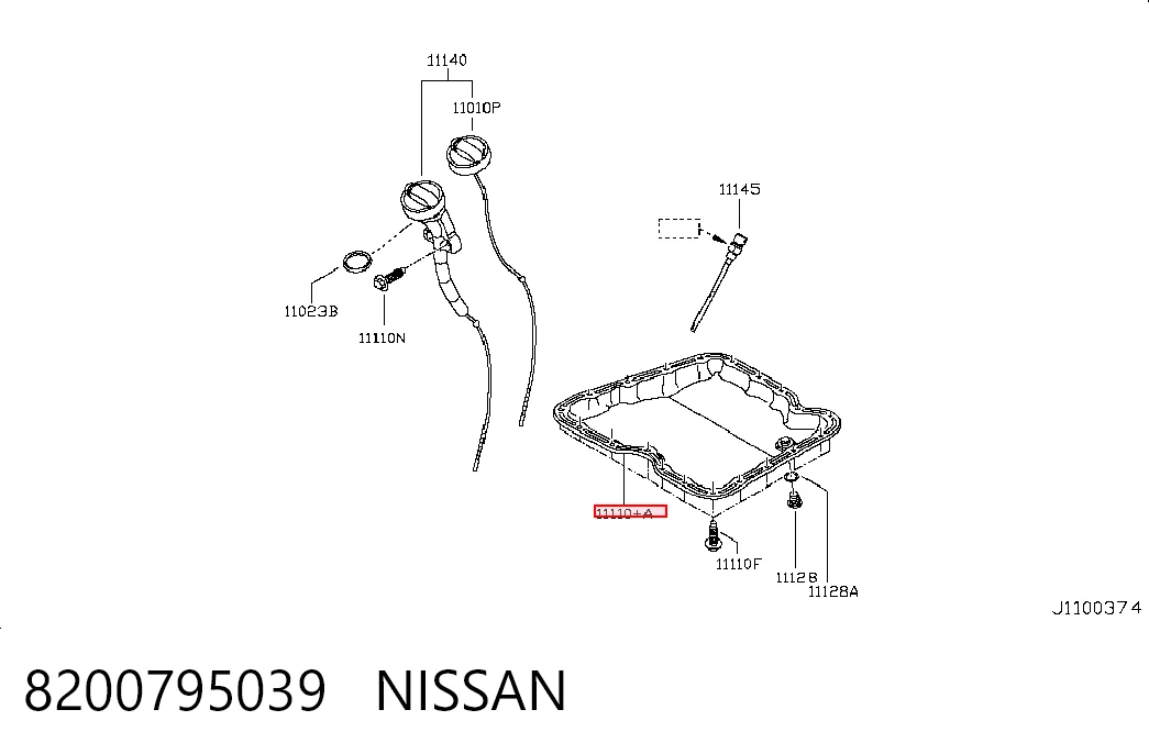 Do koszyka Miska olejowa silnika Nissan X-Trail  T31
