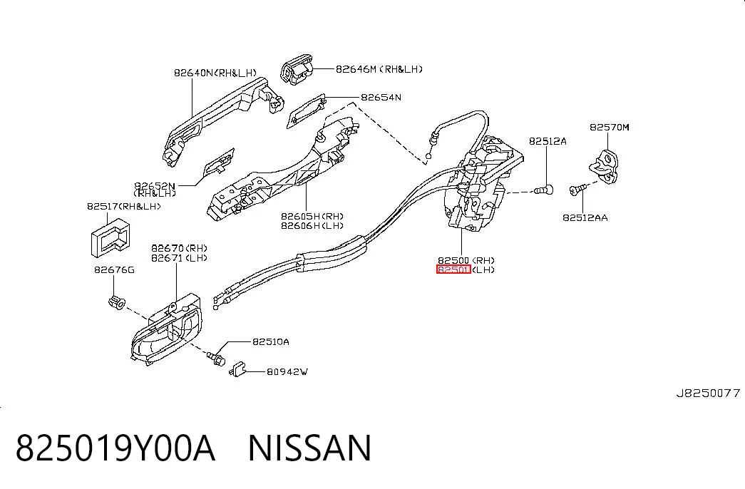 Kupić Zamek drzwi tylnych lewych Nissan Teana J31 w dobrej cenie