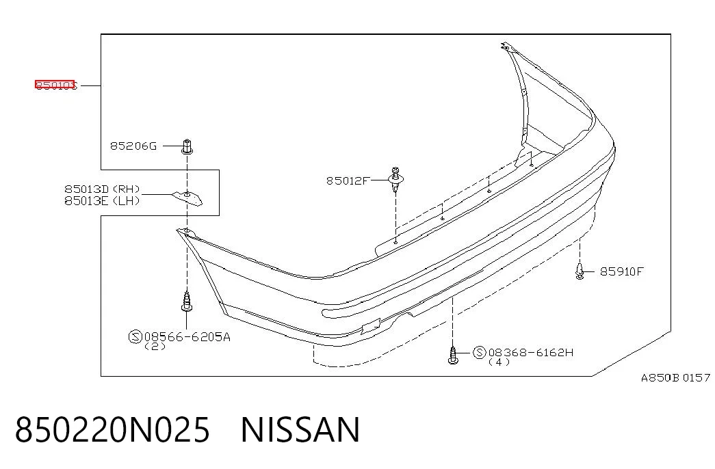 Zderzak tylny do Nissan Almera I N15