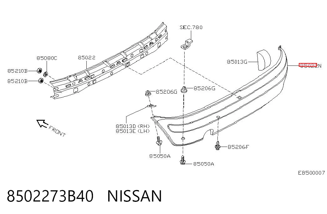 Zderzak tylny do Nissan Micra  K11