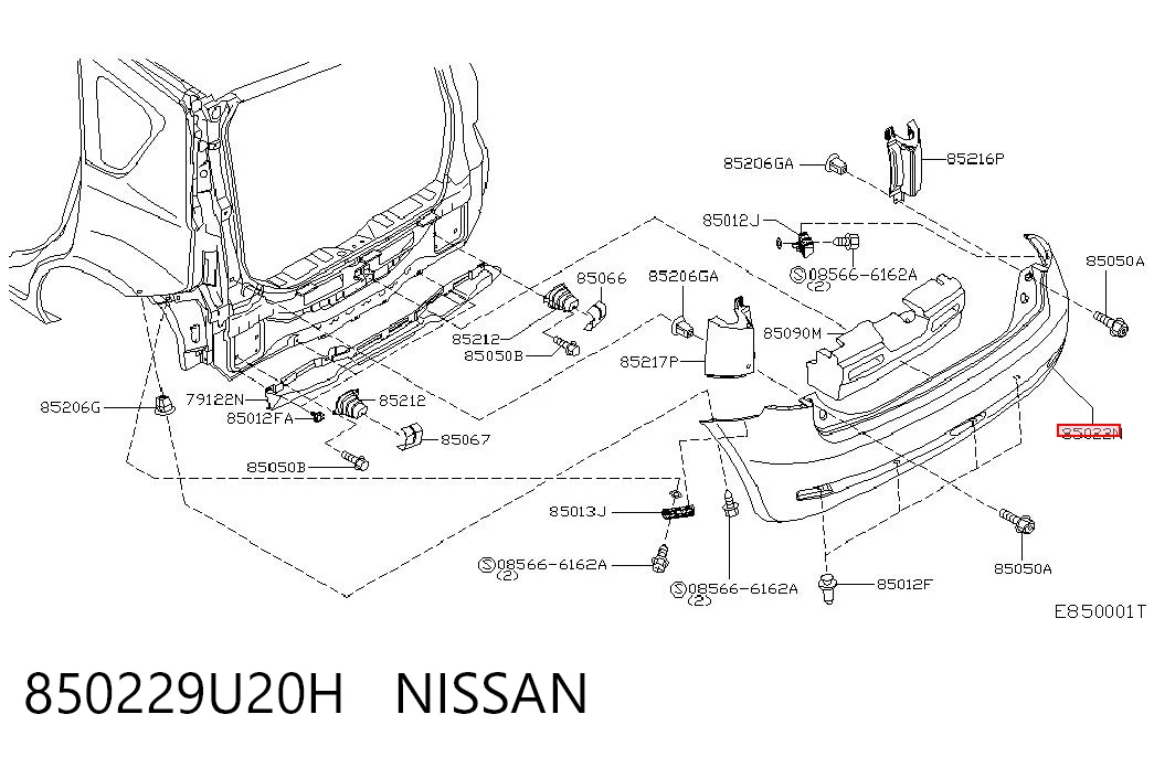 Zderzak tylny do Nissan Note  E11
