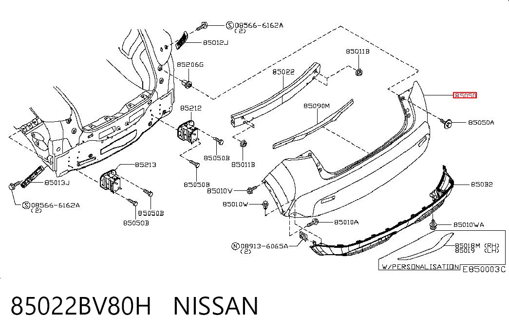 Zderzak tylny do Nissan JUKE JPN F15