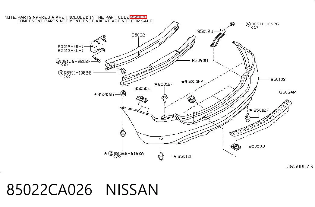Zderzak tylny Nissan Murano SUV (Z50) (2002 - 2007) cena, od 137,84 USD