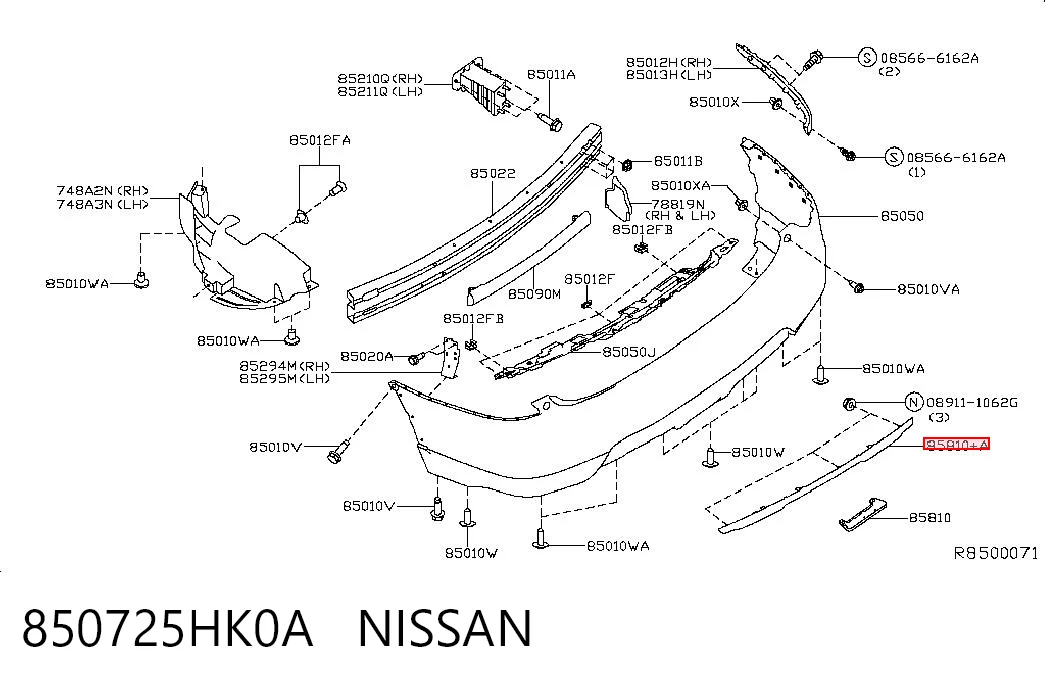 850725HK0A Nissan/Infiniti