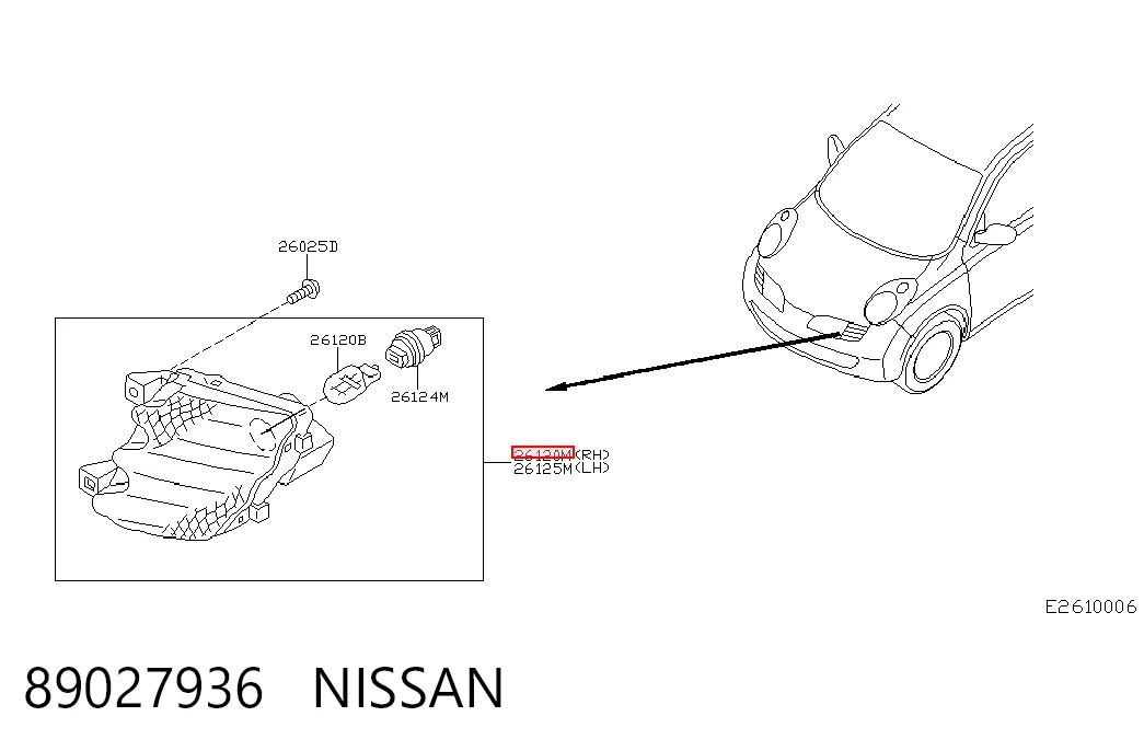 Kierunkowskaz prawy do Nissan Micra  K12