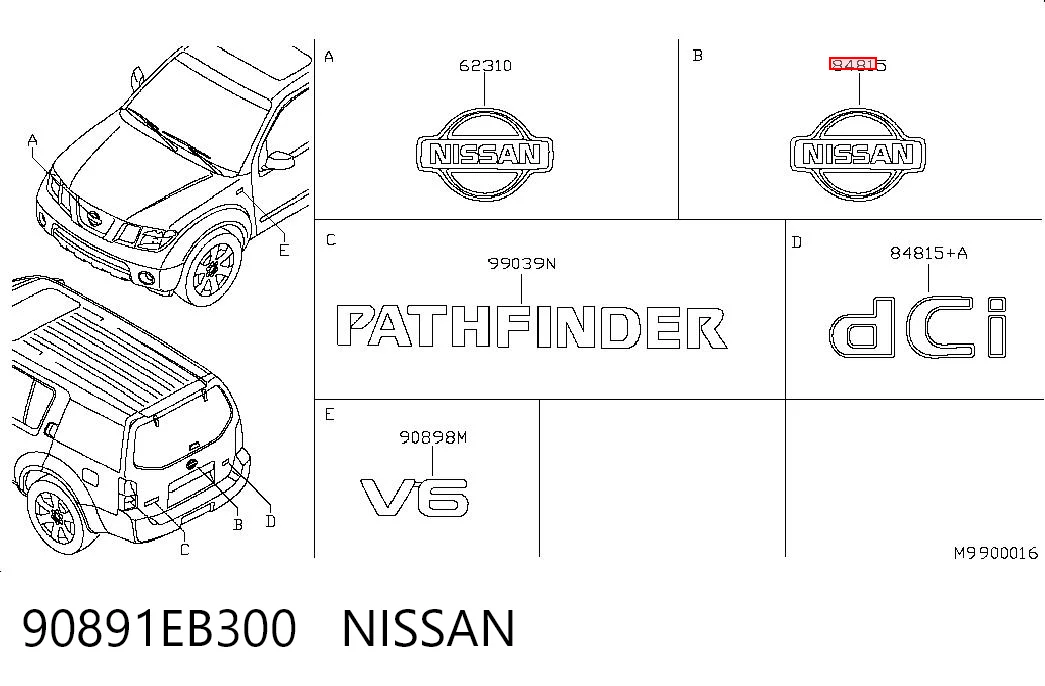 Kupić Emblemat na klapę bagaznika (znaczek firmowy) Nissan Pathfinder R51M w dobrej cenie