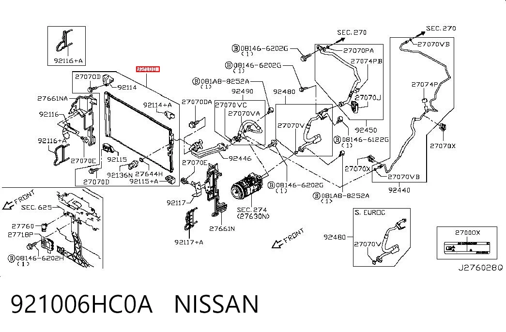 Chłodnica klimatyzacji do Infiniti Q50  V37