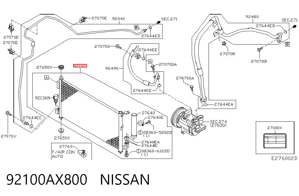 92100AX800 Nissan/Infiniti