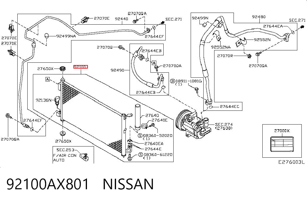 92100AX801 Nissan/Infiniti