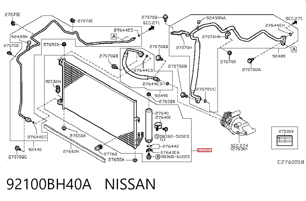 92100BH40A Nissan/Infiniti
