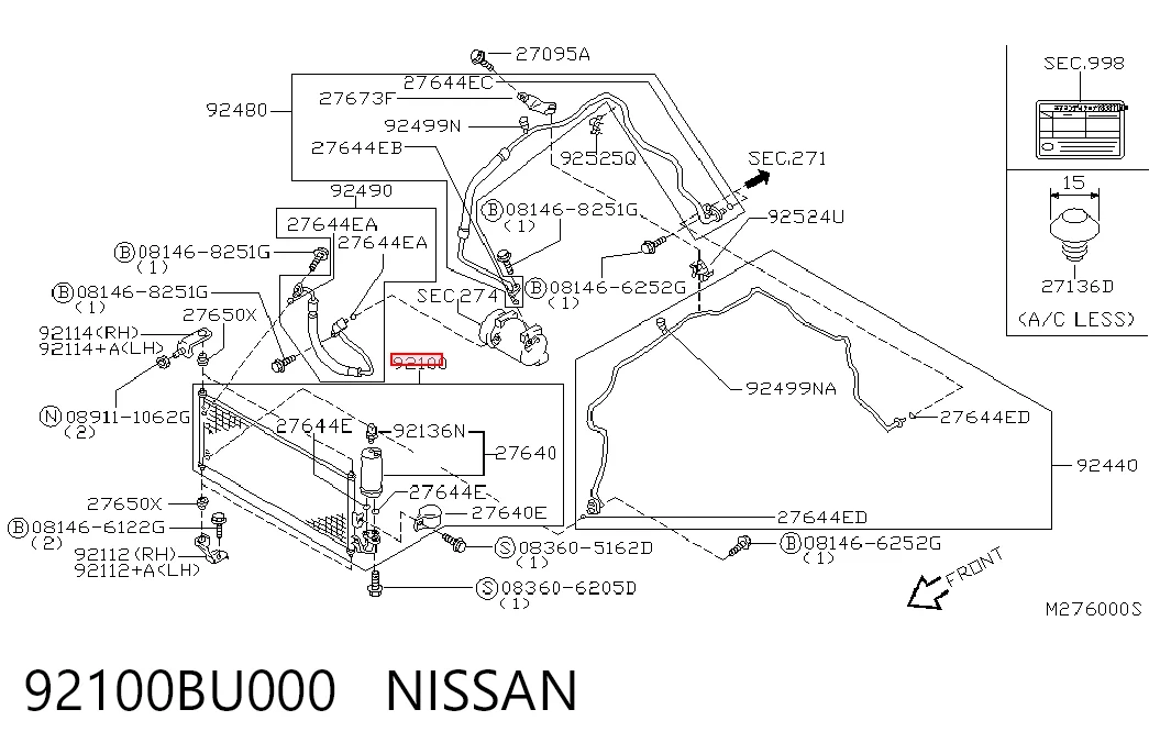  Chłodnica klimatyzacji Nissan Almera 