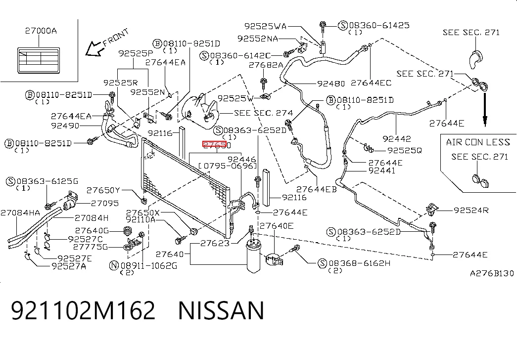 Chłodnica klimatyzacji Nissan Almera I hatchback (N15) (1995 - 2000) cena, od 38,14 USD