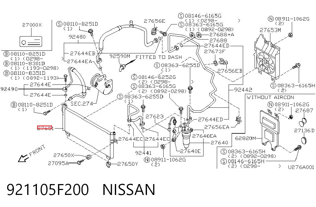 Chłodnica klimatyzacji do Nissan Micra K10