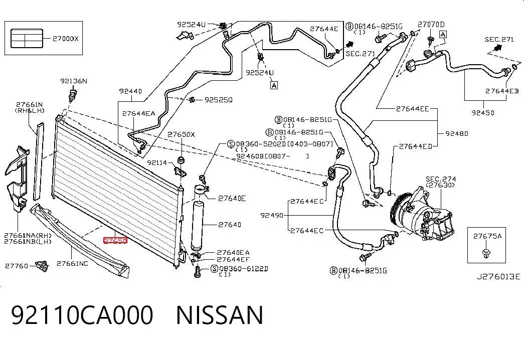 Chłodnica klimatyzacji do Nissan Murano  Z50