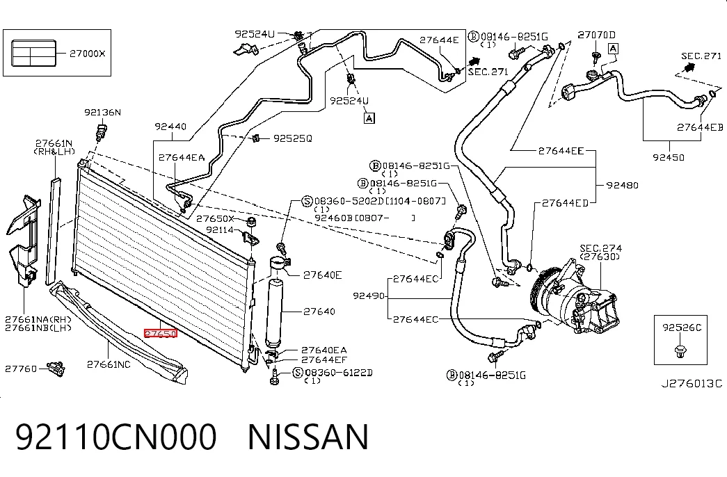 Chłodnica klimatyzacji Nissan Murano SUV (Z50) (2002 - 2007) cena, od 110,70 USD