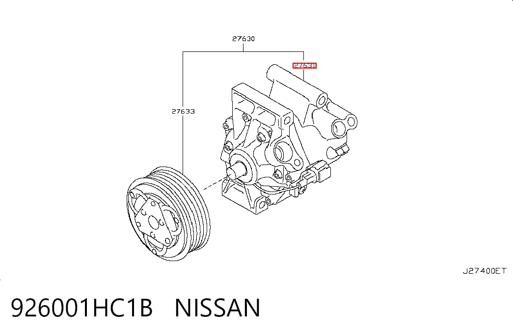 926001HC1B Nissan/Infiniti Sprężarka klimatyzacji
