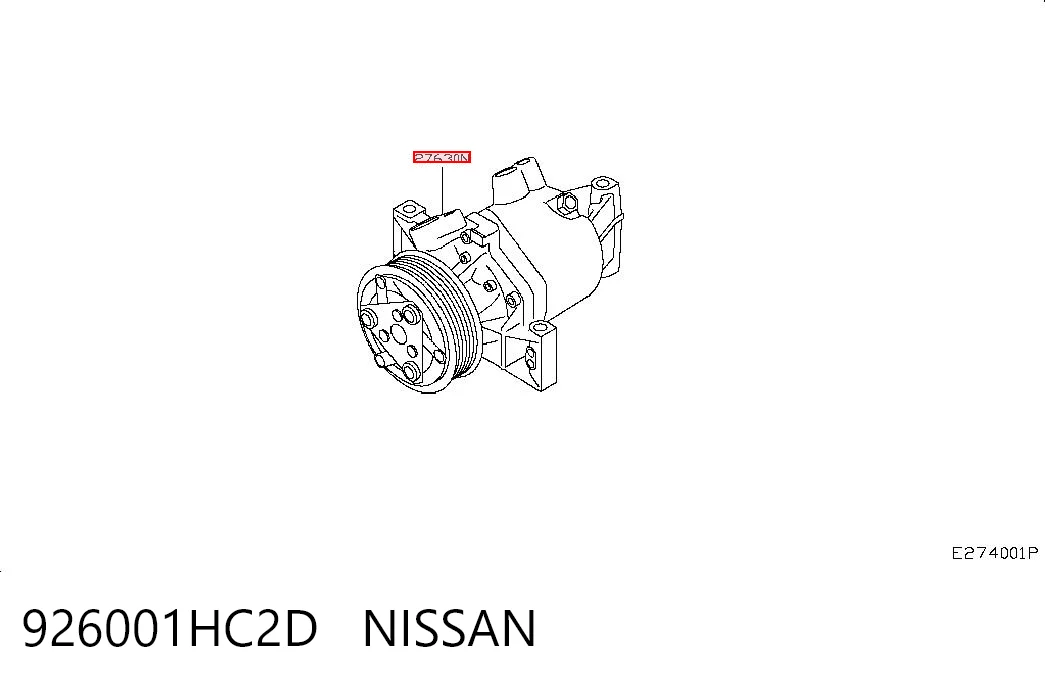 926001HC2D Nissan/Infiniti Sprężarka klimatyzacji