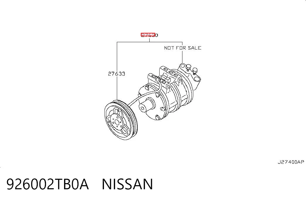 926002TB0A Nissan/Infiniti Sprężarka klimatyzacji