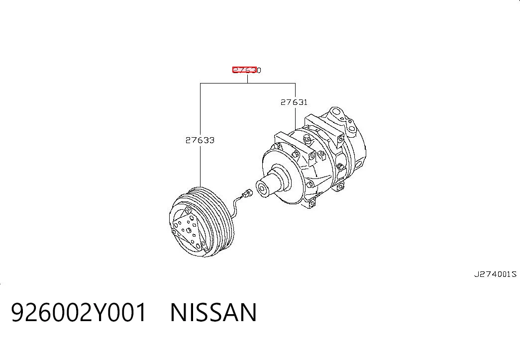 Do koszyka Sprężarka klimatyzacji Nissan Maxima  A33