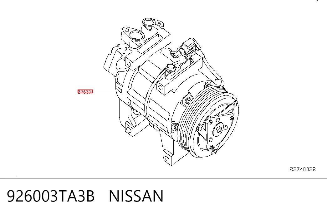 926003TA3B Nissan/Infiniti Sprężarka klimatyzacji