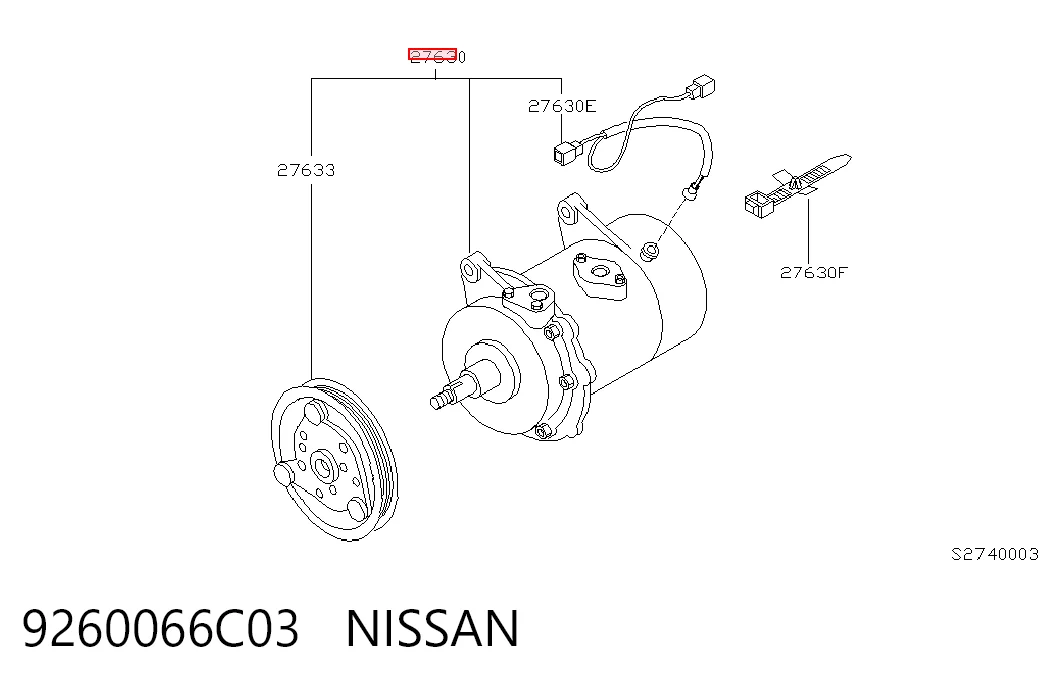 Sprężarka klimatyzacji Nissan Terrano I