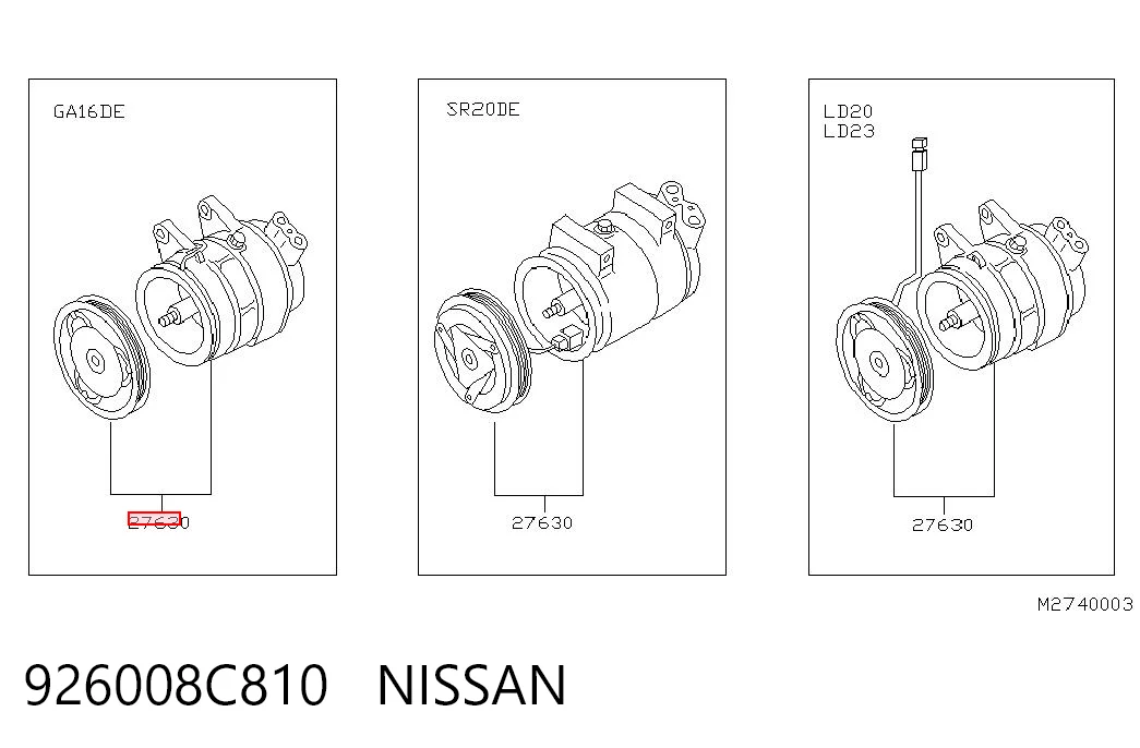 Sprężarka klimatyzacji do Nissan Serena  C23