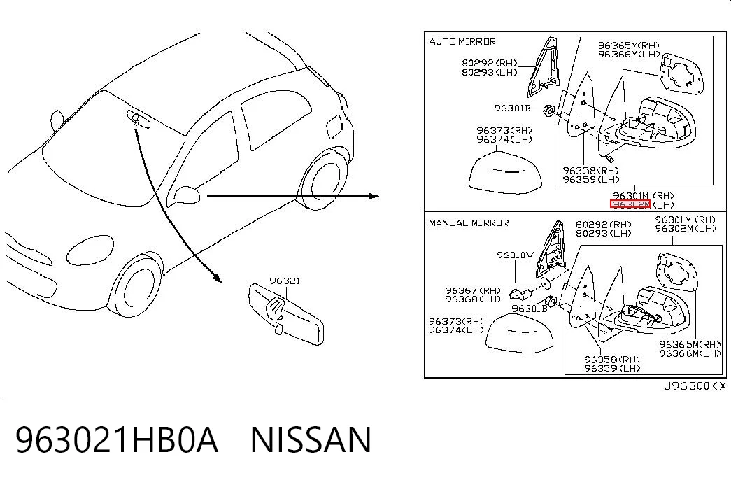 Do koszyka Lusterko wsteczne lewe Nissan Micra  K12