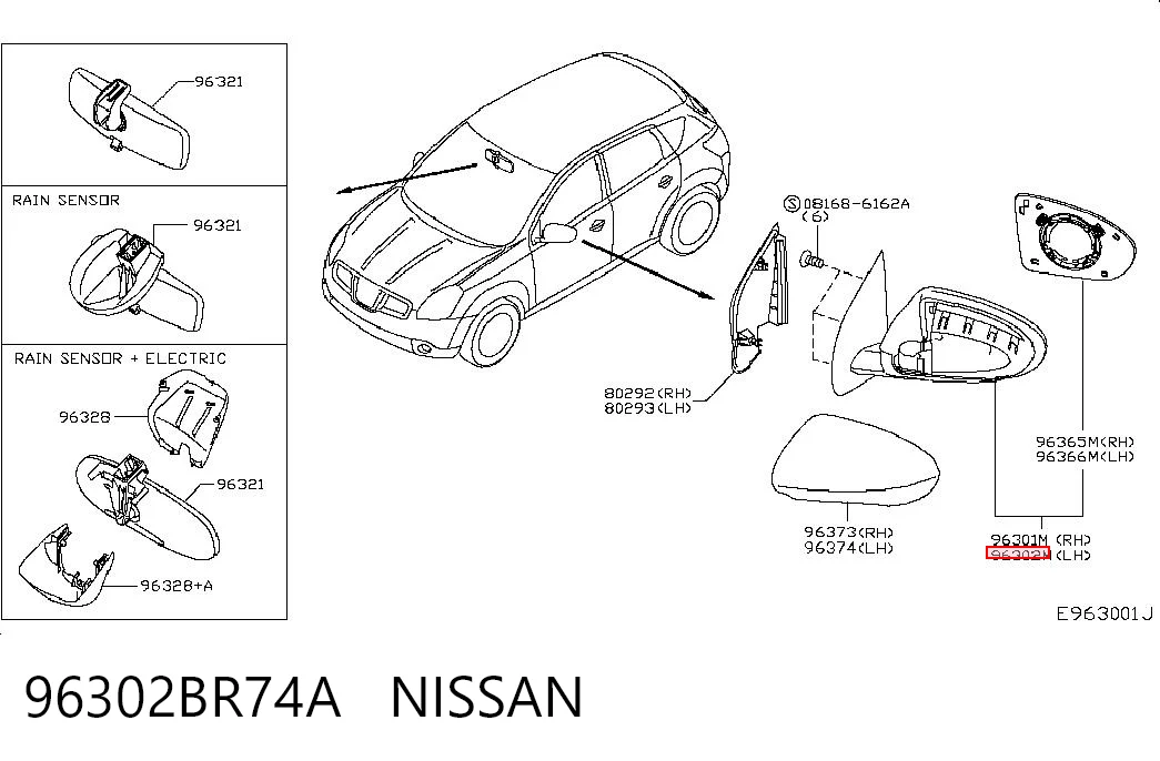 96302BR74A Nissan/Infiniti