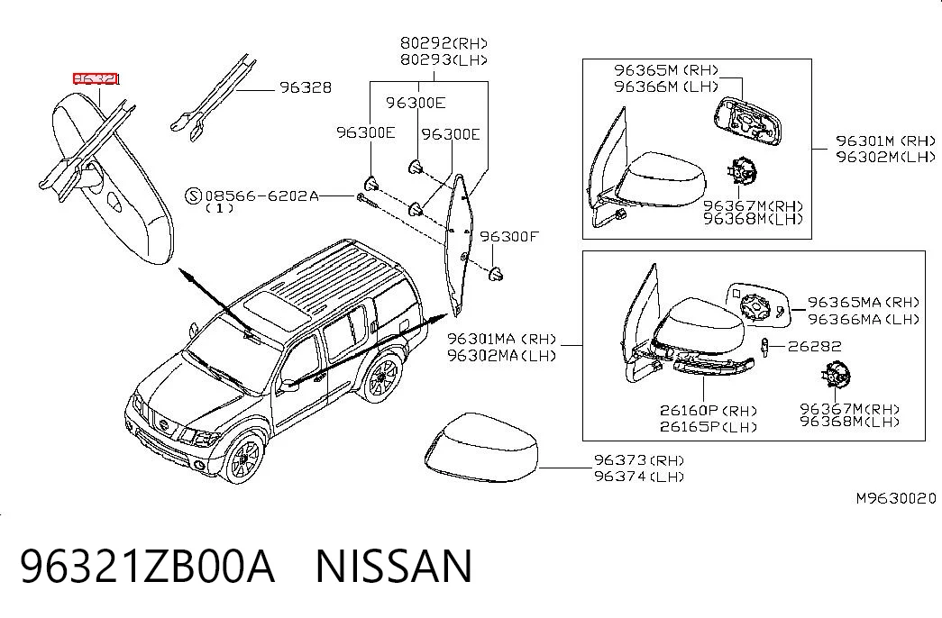 Lusterko wewnętrzne Nissan Teana 