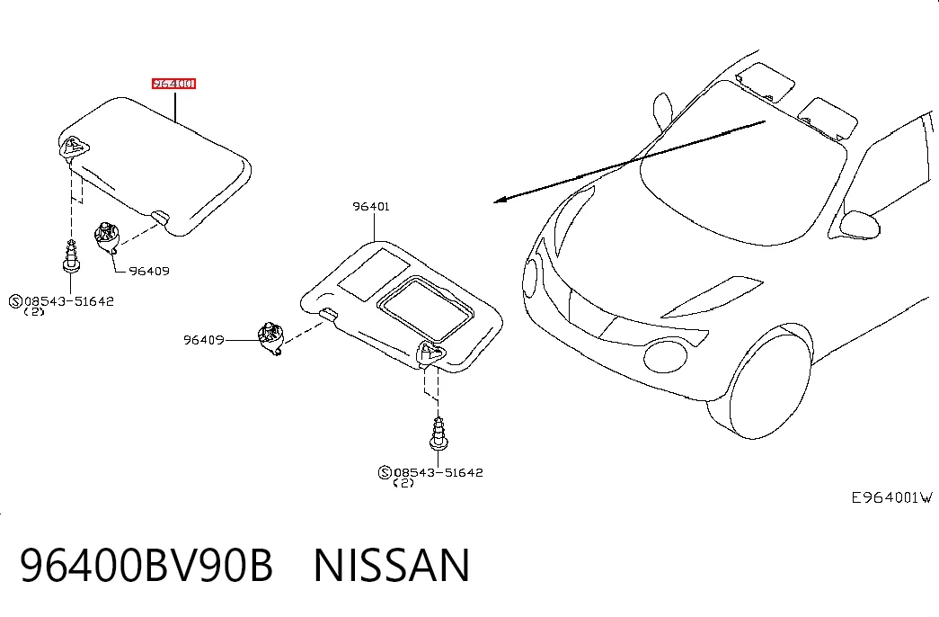 Osłona przeciwsłoneczna do Nissan JUKE JPN F15