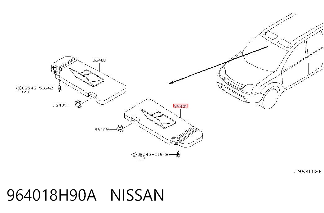 Osłona przeciwsłoneczna Nissan X-Trail SUV (T30) (2001 - 2007) cena, od 47,91 USD