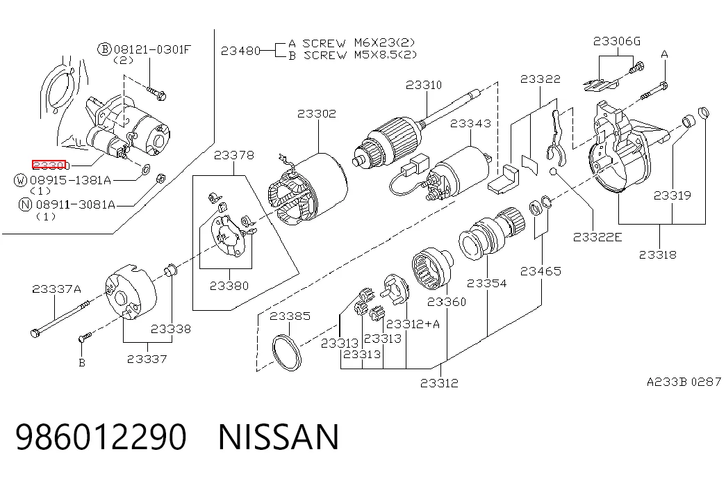  Rozrusznik Nissan Sunny 2