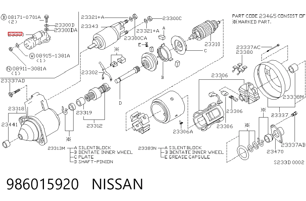 Rozrusznik Nissan Vanette CARGO awangarda (C23) (1995 - 2001) cena, od 70,14 USD