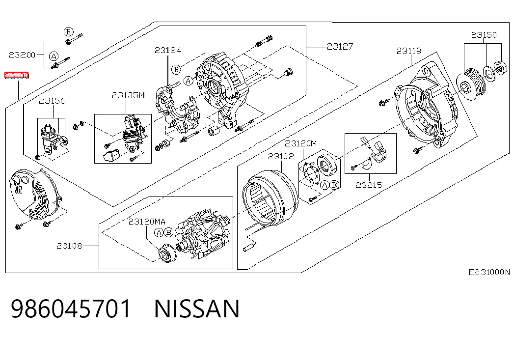  Alternator Nissan Almera 