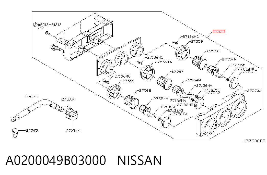 Sterownik trybów ogrzewania/klimatyzacji do Nissan X-Trail  T30