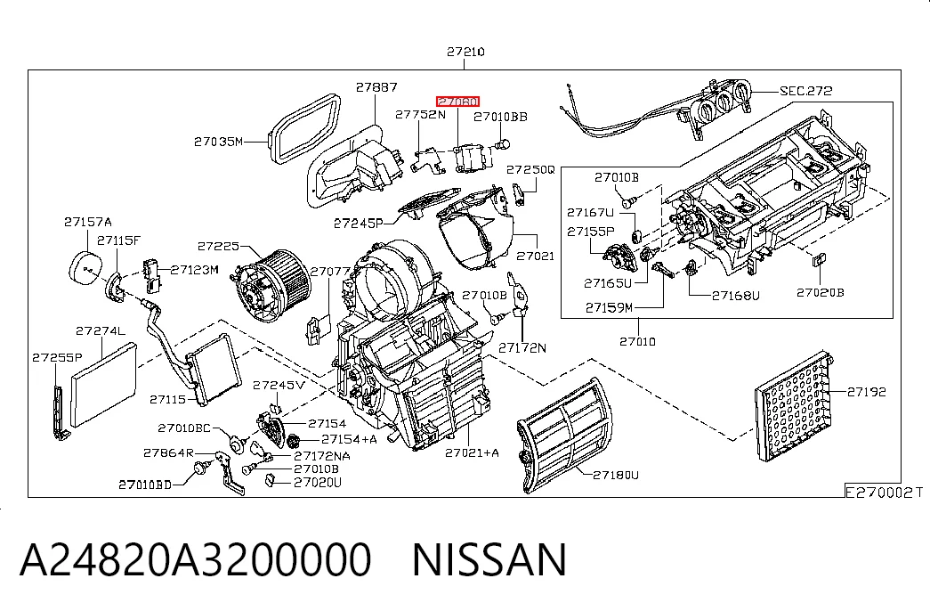 Silniczek klapy nagrzewnicy do Nissan Qashqai I J10