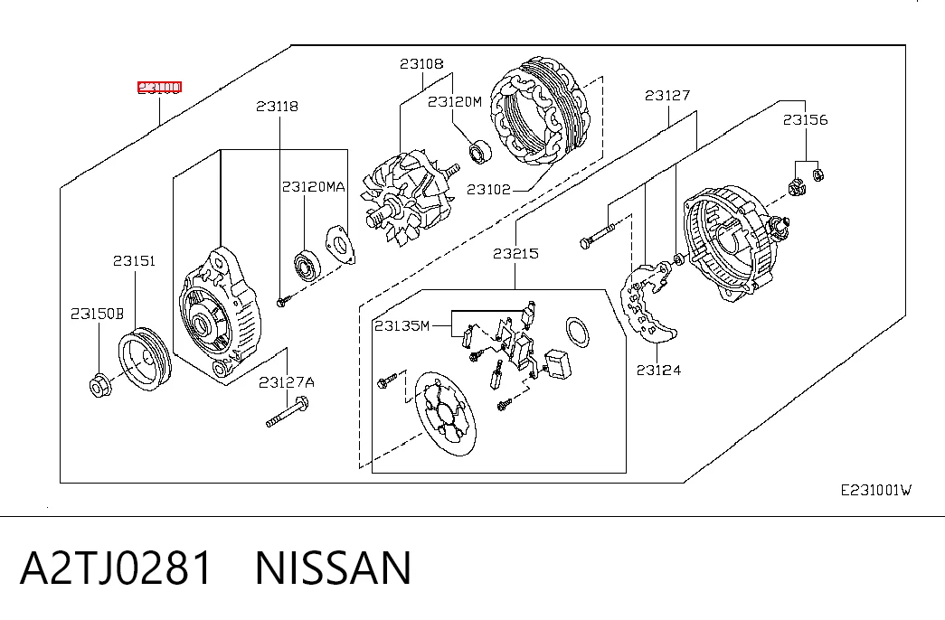 A2TJ0281 Nissan/Infiniti Alternator