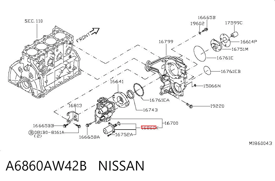 A6860AW42B Nissan/Infiniti Zawór regulacji ciśnienia (zawór redukcyjny pompy wtryskowej) System Common-Rail