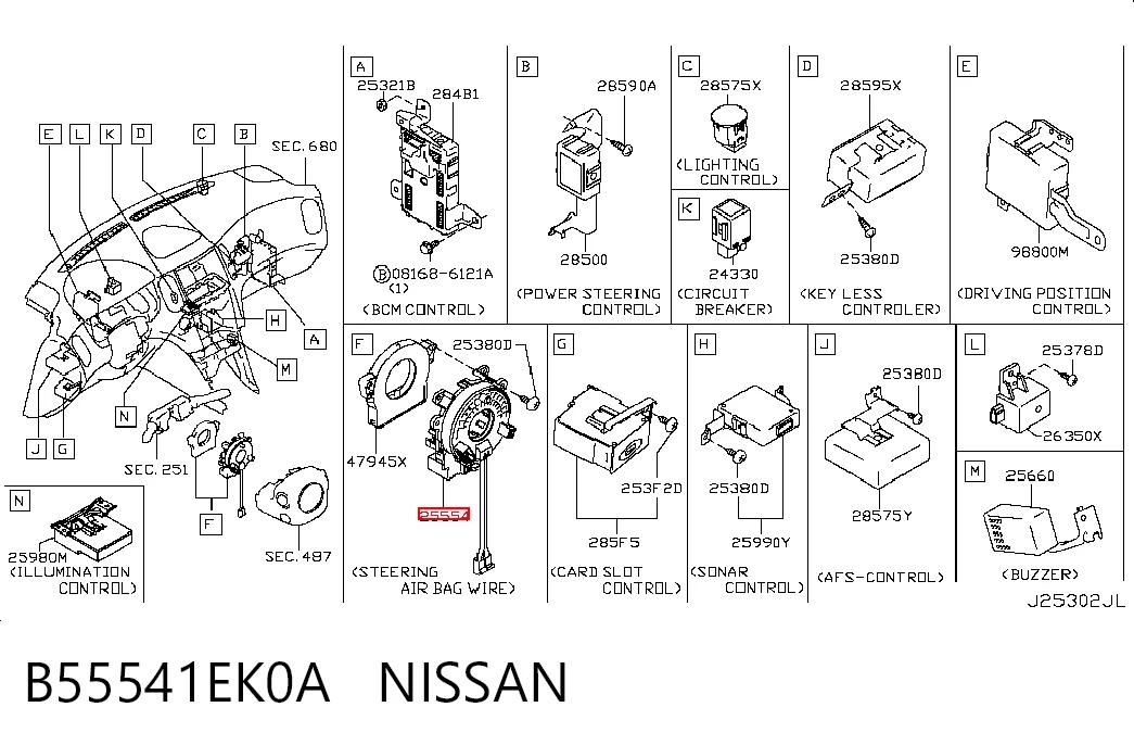 Pierścień kontaktowy AIRBAG, taśma kierownicy 30959202 AND