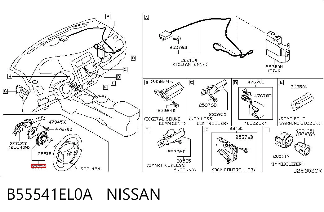 Pierścień kontaktowy AIRBAG, taśma kierownicy AND 30959202