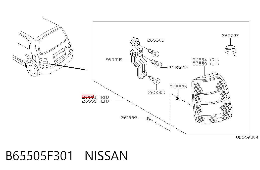 Lampa zespolona tylna prawa Nissan Micra hatchback (K11) (1992 - 2003) cena, od 51,32 USD