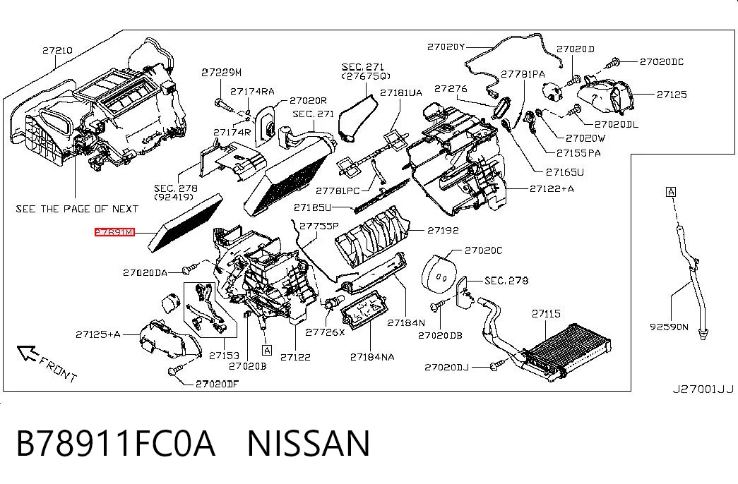 B78911FC0A Nissan/Infiniti Filtr kabiny