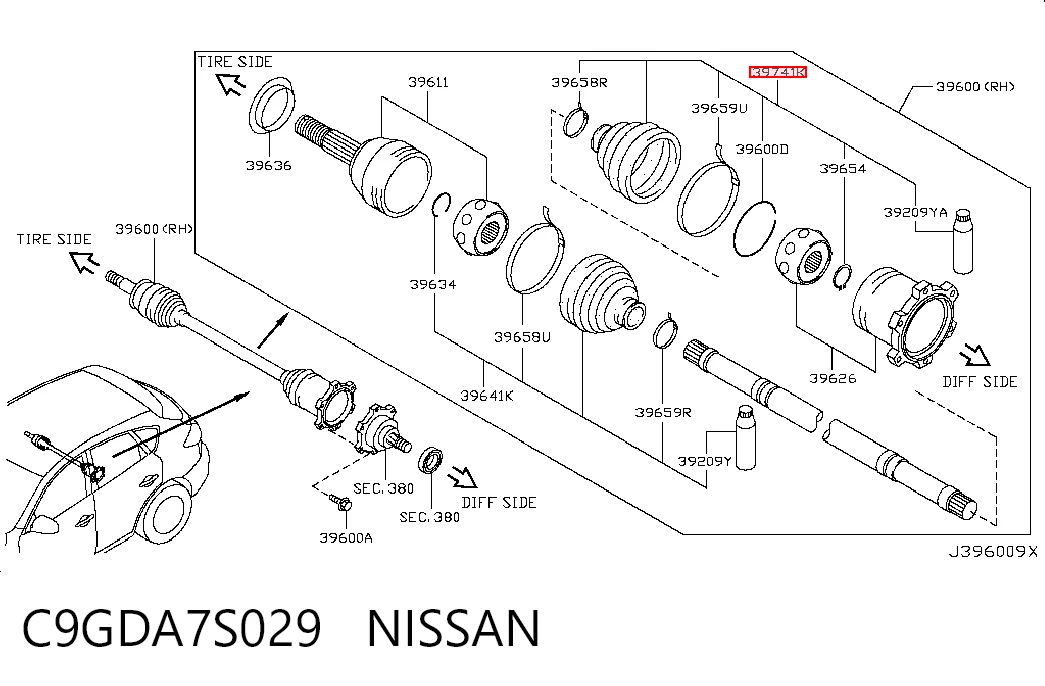 Kupić Osłona przegubu homokinetycznego półosi przedniej wewnętrzna Nissan Armada TA60 w dobrej cenie