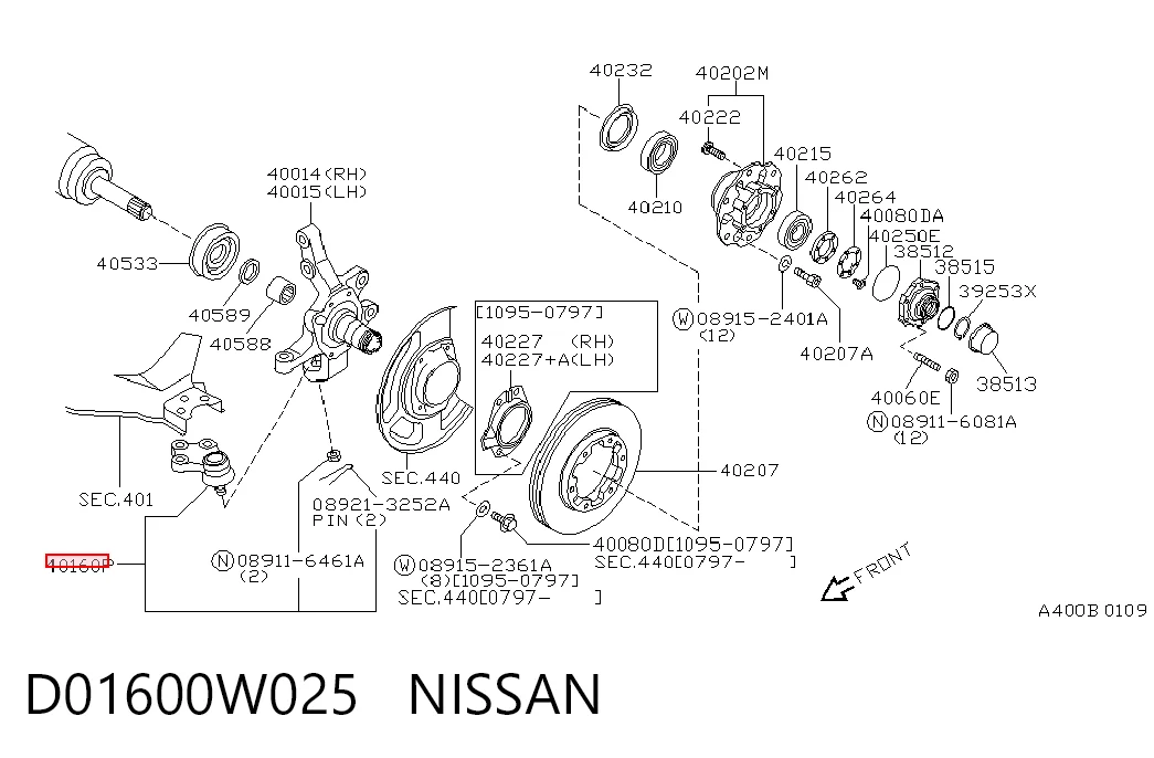 Do koszyka Sworzeń wahacza dolny Nissan Pathfinder  R50